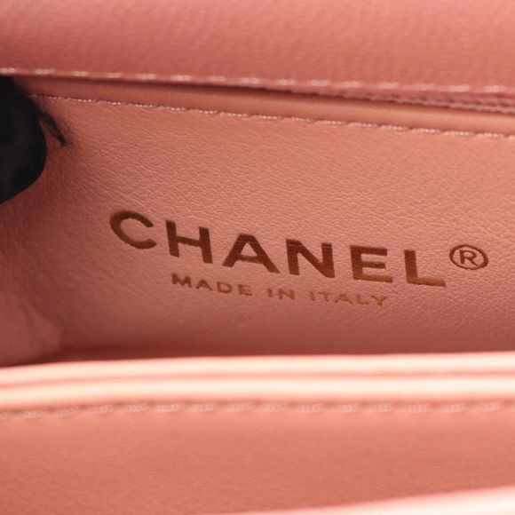 Chanel Handbag Coco Handle XXS Top Handle Pink Leather Calf Matelasse 2way - Picture 4 of 8